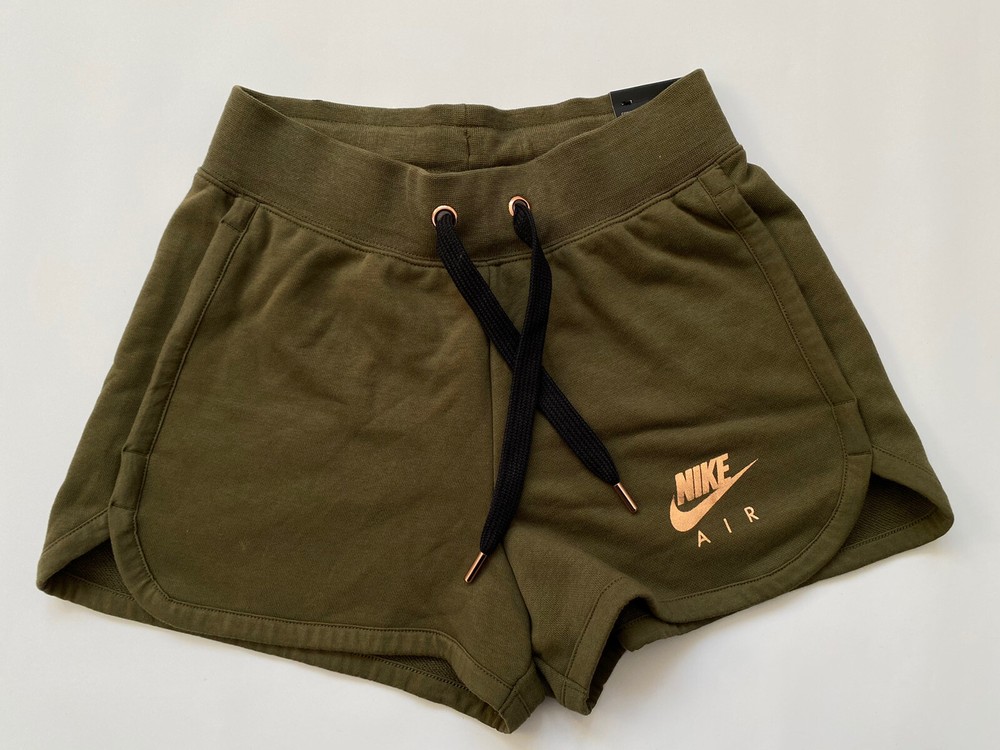 khaki nike cotton shorts womens