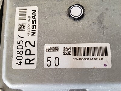 2016 Nissan Altima NEC022-049 Computer Brain Engine Control
