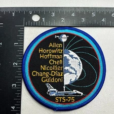 NASA Space Shuttle COLUMBIA Mission STS-75 Patch (Astronauts) 77th