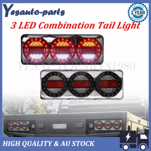 MAXILAMP 3 LED Combination Tail Lights Stop/Tail/ Indicator/Reverse Truck Ute - Picture 1 of 16