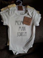 Rae Dunn Bodysuit, Set of 3, Size 6-9 Months, Brand New w/Tags, Gender Neutral