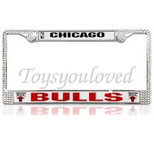 Chicago Bulls NBA Basketball License Plate Frame made With Swarovski crystal