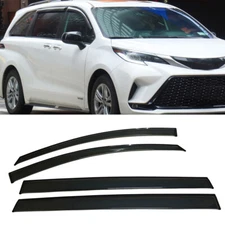 Set of Window Visors Rain Guards Wind Deflector Fit Toyota Sienna 2021 2022-2025