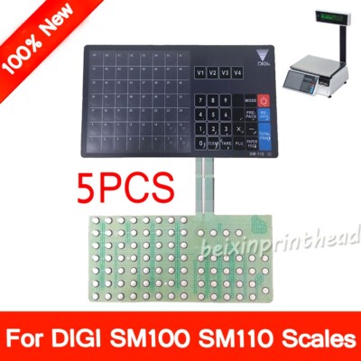 5X Keyboard Overlay & Inner Circuitry For DIGI SM100 SM-110 SM100PCS PLUS Scales