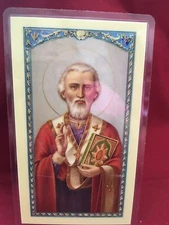 Bonella Holy Card by W. J. Hirten Co. St. Nicholas-Prayer For Children