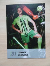 Yannick Gerhardt "VFL Wolfsburg" autograph signed 10x15 cm postcard 2024/25