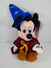 The Disney Store Fantasia Sorcerer Mickey Mouse Bean Bag Plush NWT