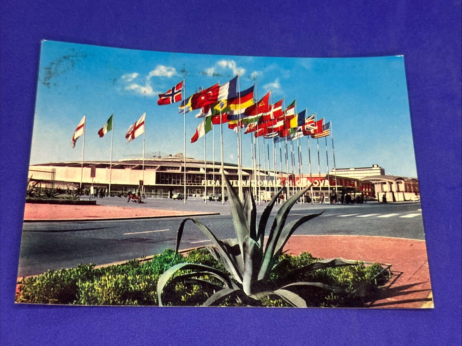 GENOVA INGRESSO INGRESSO DELLA FIERA INTERNAZIONALE - Cartolina Vintage a Colori