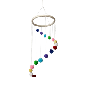 Ball Nursery Handmade Diy Hanging Mobiles Girls Images Biodegradable Felted Ebay
