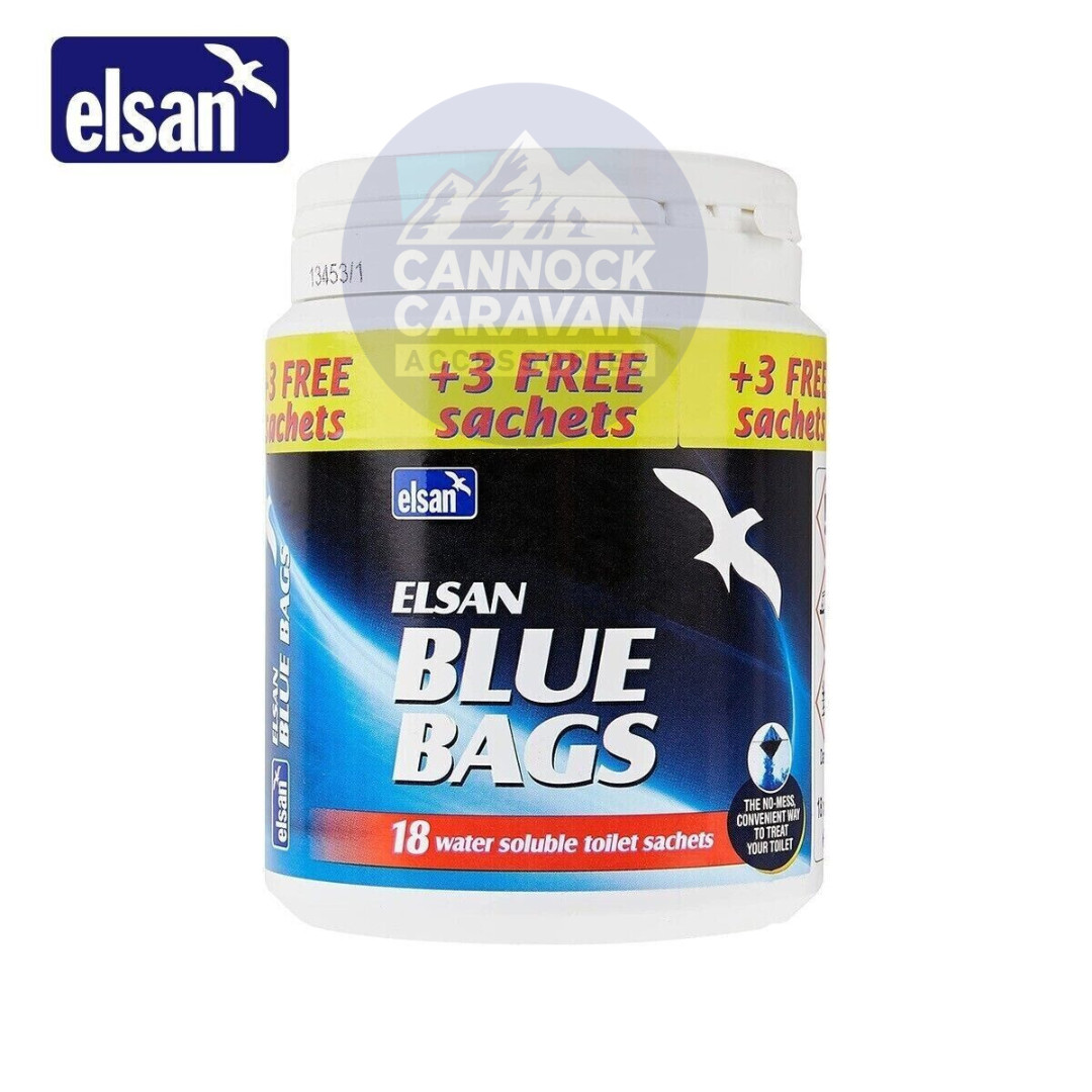 Elsan Chemical Caravan Toilet Blue Bags 18 Sachets + 3 Extra Free