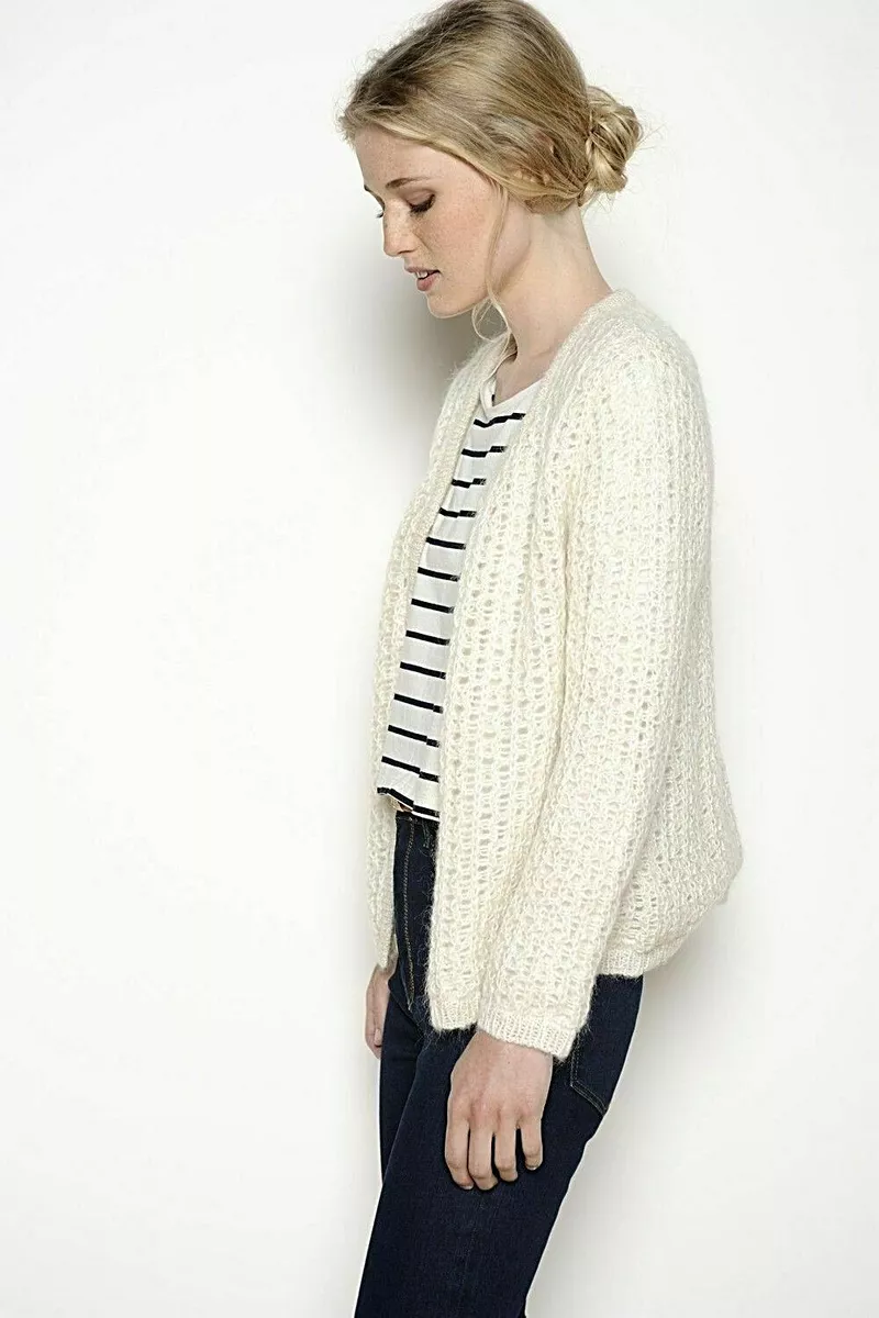 GILET DES PETITS HAUTS BABETTE Knitted SWEATER CARDIGAN T1 Ecru