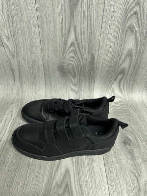 lonsdale black leather trainers