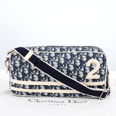 CHRISTIAN DIOR Trotter Monogram No.2 Shoulder Bag Italy BO D 0044 Auth #56088A