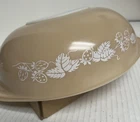 Vtg 1960’s PYREX Berries Beige 2 Qt #024 Strawberry Pattern Serving Bowl RARE
