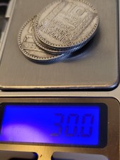 lot de 3 turin 29 32 33 -10 frs-ARGENT 68%-10g-tres belle- TTB+++ -