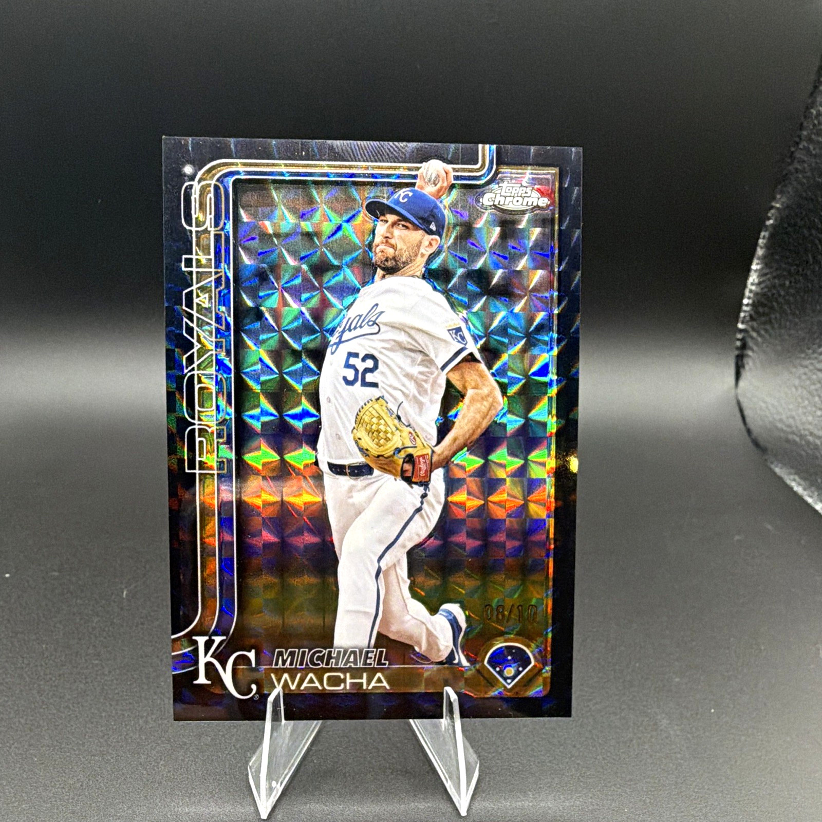 2026 Topps Chrome Michael Wacha Royals Black Geometric Refractor /10 #284