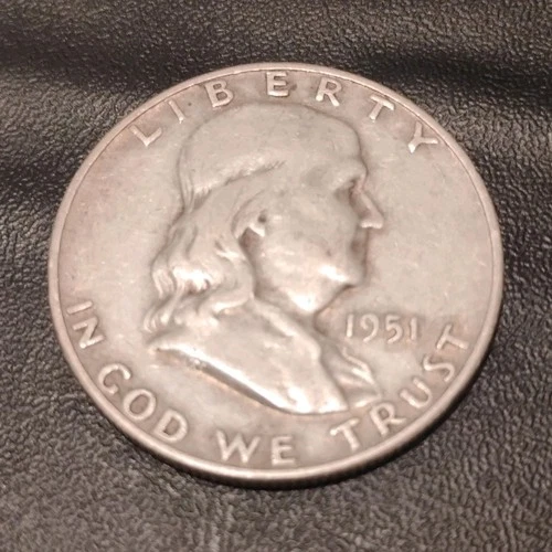 1951 D Franklin Half Dollar Silver 50C Circulated Business Strike Coin