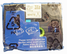 New/Unopen Brother P-touch Embellish Label Maker Tape 0.47" W, GOLD on WHT SATIN