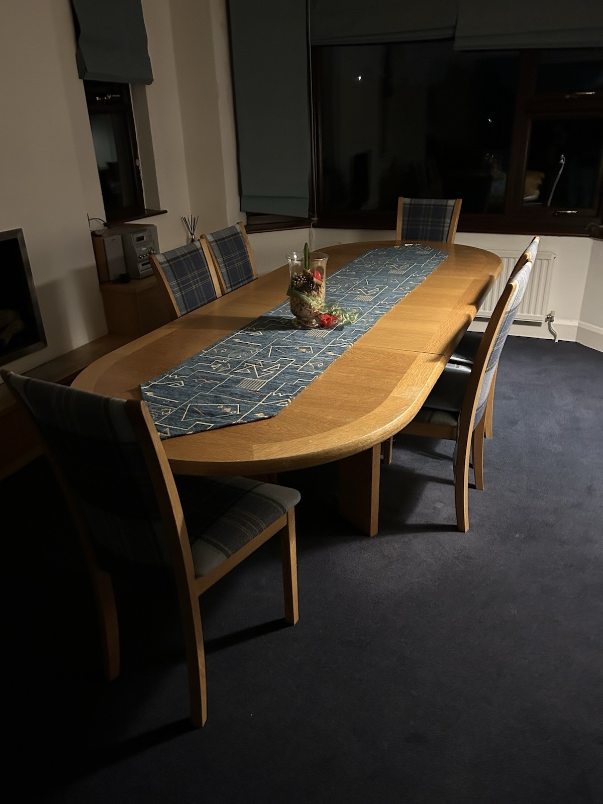 Solid Wood Dining Set Table and 6 Chairs