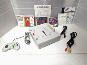 Sega Saturn White Console Power Memory BioHazard  Manual Japan