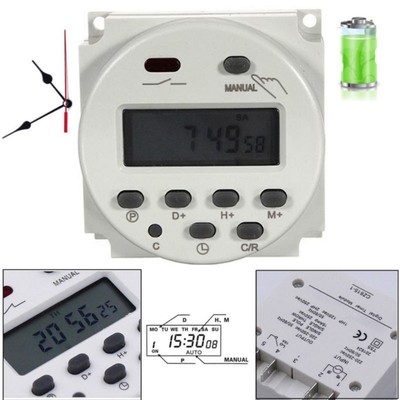 DC 12V 16A LCD Digital Timer Switch Electronic Power Programmable Time Relay UK