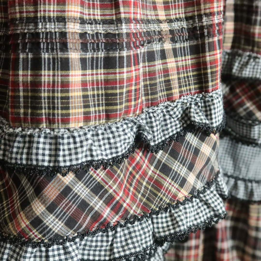 Pink HouseGingham Patchwork Overlay Ruffle Lawn D… - image 6