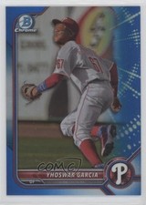 2022 Bowman Chrome Prospects Blue Refractor 124/150 Yhoswar Garcia #BCP-215 f9s