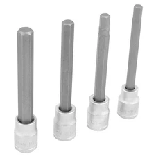 Performance Tool W86022 4Pc 3 8  Drive Long Brake Caliper Metric Bit Set