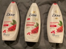 3 Brand New Dove Rejuvenating Pomegranate Hibiscus Body Wash 22 Fl Oz