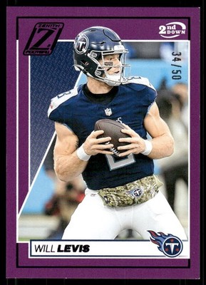 2024 Zenith 2nd Down #96 Will Levis /50 - FB