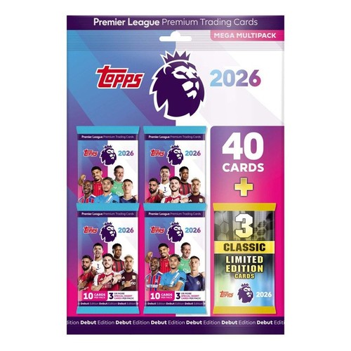 Topps 2026 Premier League Trading Cards Mega Multipack NEW - Picture 1 of 17