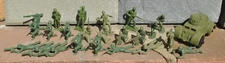 Vintage Timmee PPC rare WWII soldiers w/ armored car