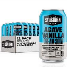 Stubborn Soda, Agave Vanilla Cream 12 12 Fl Oz (Pack of 12), No color