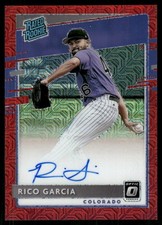 2020 Donruss Optic Rated Rookies Signatures Red Mojo #41 Rico Garcia Auto /99 BB
