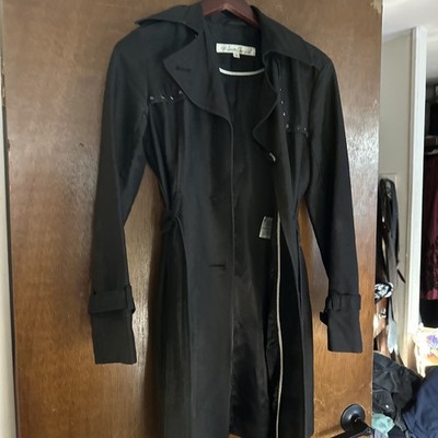Kenneth Cole Women Coats & Jackets Trenchcoats MED Black Polyester
