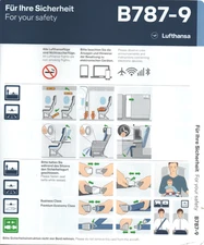 # Safety Card - Lufthansa - B787-9 - Blue Dash - 01/24!!!!!!!!!!!!!!!!!