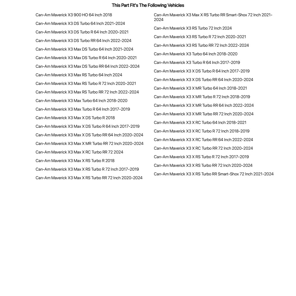 Tusk Removable Half Windshield For CAN-AM Maverick X3 X RC Turbo R 72" 2018-2019