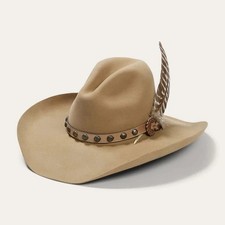 Stetson Men's 4X Broken Bow Buffalo Felt Cowboy Hat- MADE IN USA.