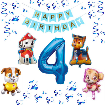 Ballon folienballon deko neu paw patrol set  chase Marshall  skye rubble Set 4