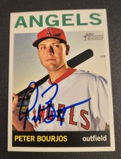 Peter Bourjos Autograph Signed 2013 Topps Heritage Anaheim Angels