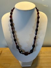 Vintage Bakelit Halskette Cherry Amber facettiert