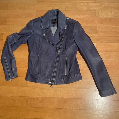 SET URBAN DELUX LEDERJACKE - GR. 34 - GRAUBLAU - wenig getragen, sehr gepflegt