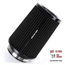 3 3.5 4 Inch Cold Air Intake Filter 76mm 89mm 101mm High Performance Black