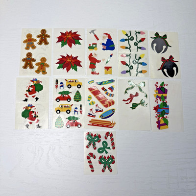 Vintage Christmas Winter Sticker Lot Mrs Grossman's CM Full & Partial Mods