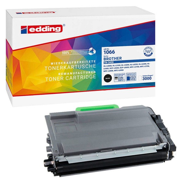 Edding EDD-1066 Schwarz Toner Kompatibel Zu Brother TN-3430-image