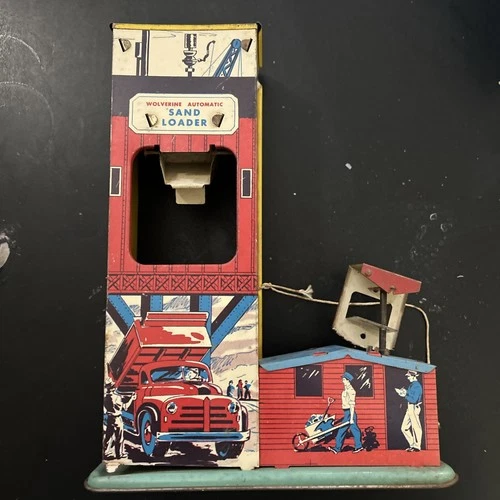 Vintage Wolverine Automatic Sand Loader Tin Litho Made in USA Toy Construction