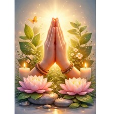 5D Diamond Art Kits for Adults, Praying Hands Diamond Painting Kits for Beginner