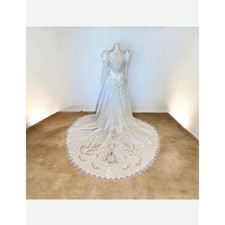Inza Collection Vintage White Wedding Dress Size 10
