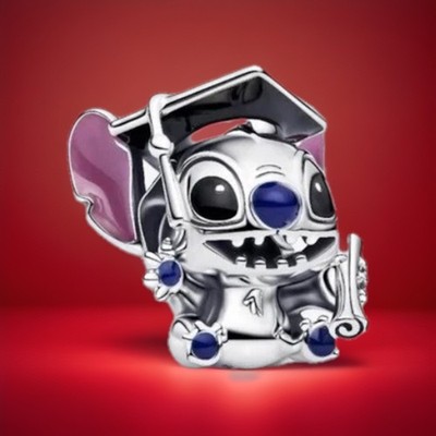 NEW ~100% Authentic ~PANDORA Disney Stitch 2025 ~Proud Graduation Charm  MSRP$90