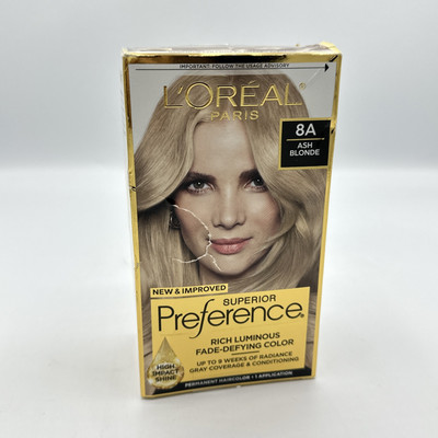 L'Oreal Paris Superior Preference Hair Color 8A Ash Blonde 1 kit